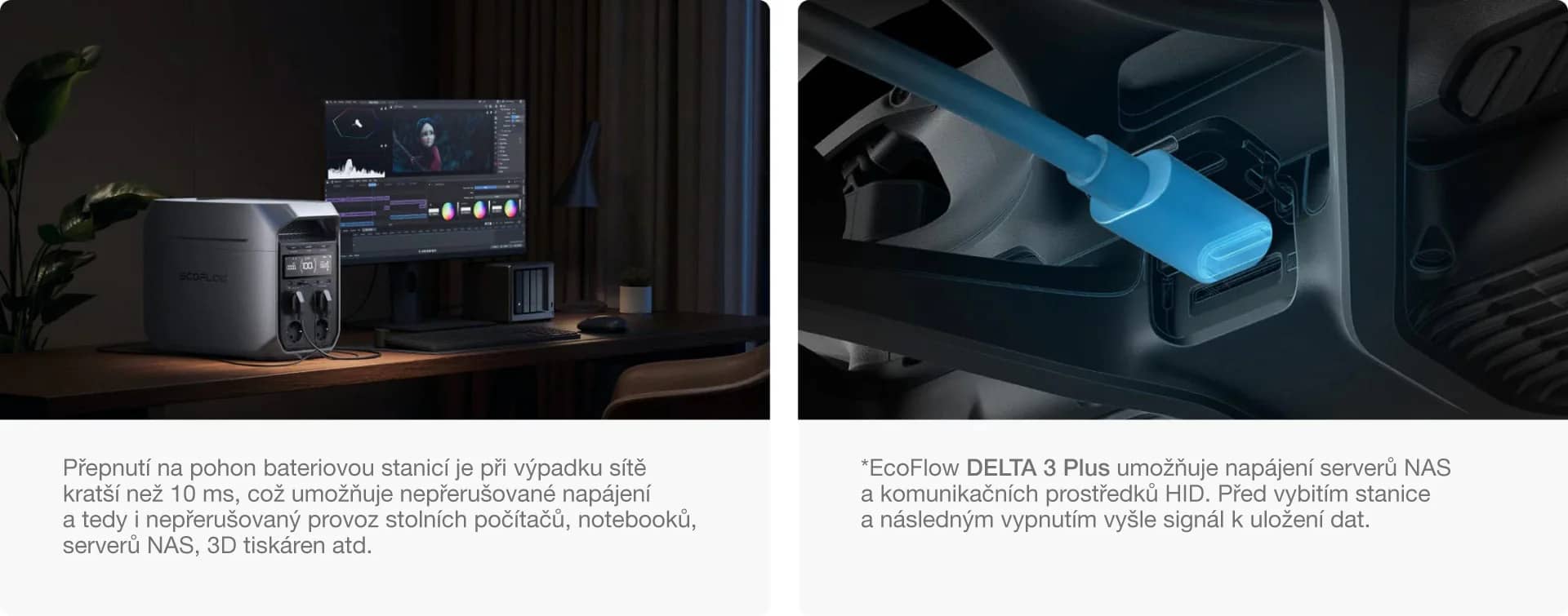 EcoFlow - DELTA 3 - bateriová stanice která podrží váš počítač při vypadku elektřiny